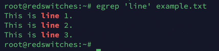 egrep 'line' example.txt