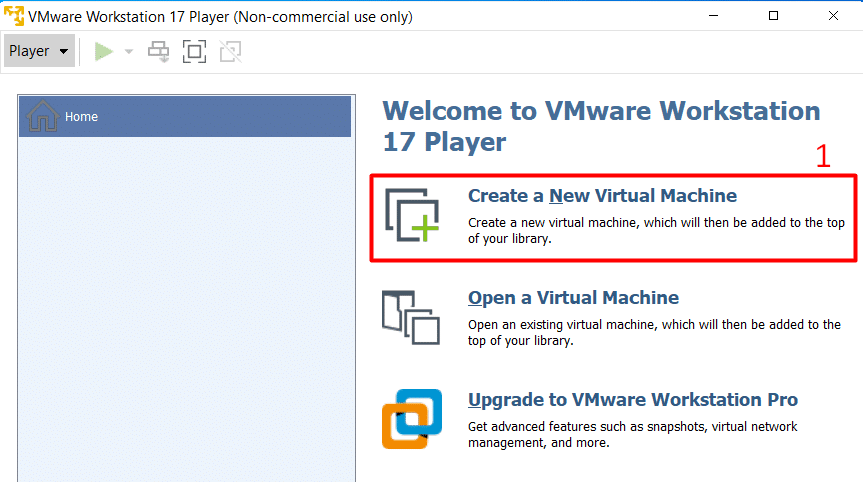 welcome window vmware workstation 17 player